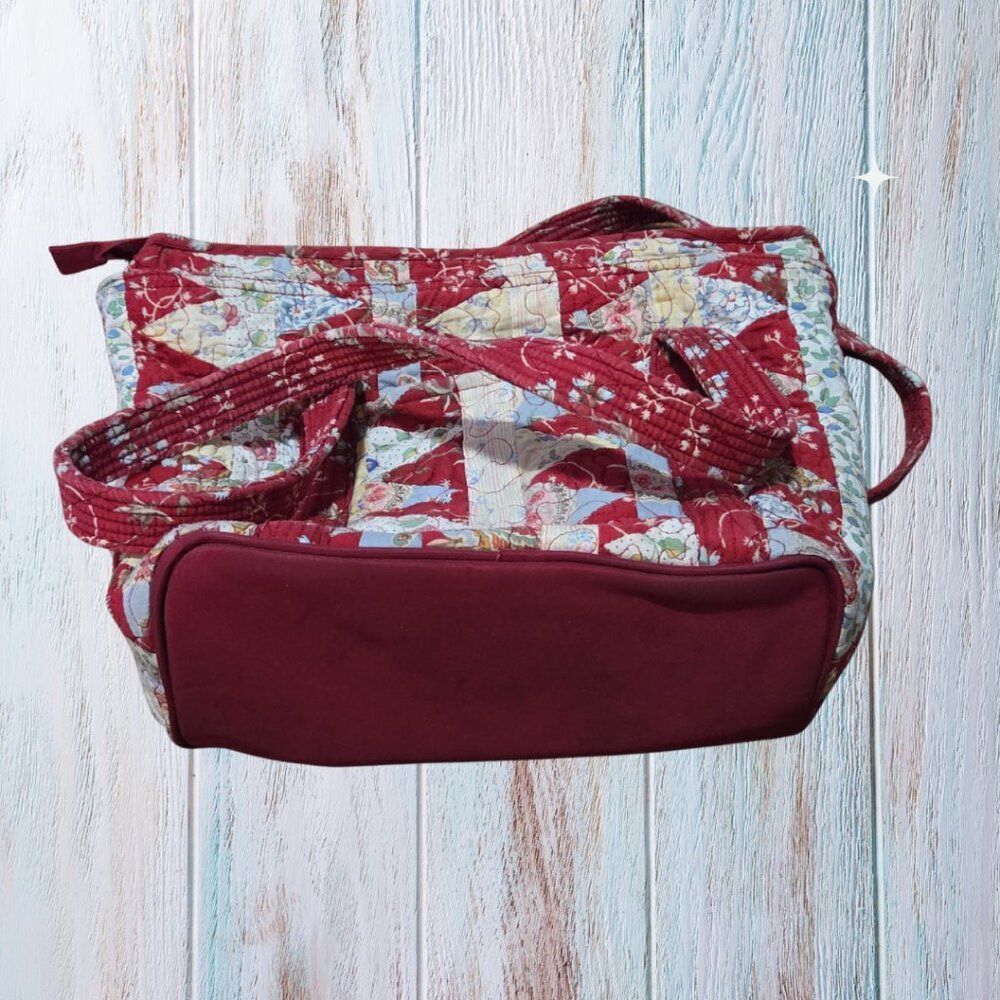 Donna Sharp Quilted Patchwork Boho Tote Handbag 1… - image 1